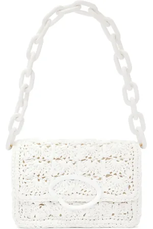 Oscar de la Renta O crochet raffia crossbody bag
