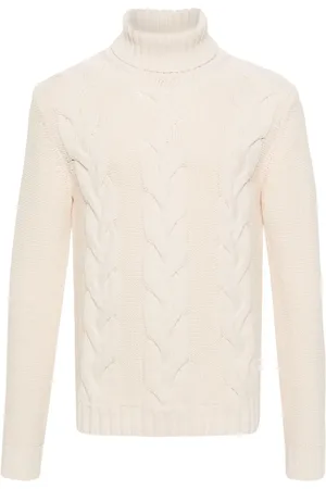 K-Way Cable-knit roll-neck jumper