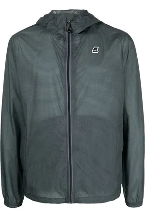 K-Way Logo-patch hooded jacket