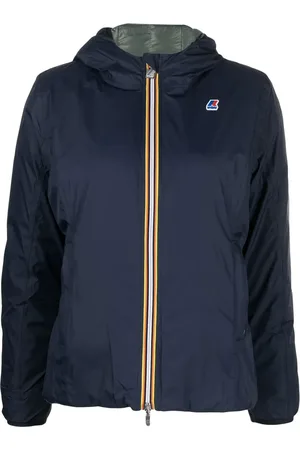 K-Way Stripe-detail hooded down jacket