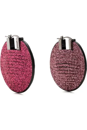 SO-LE STUDIO Geo disk hoop earrings