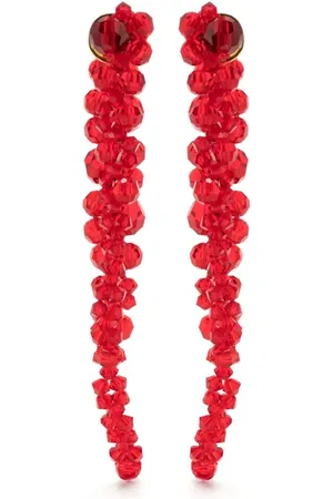 Simone Rocha Double pierce through drip earrings