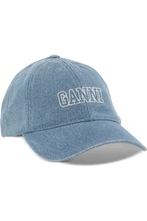 Ganni Logo-embroidered denim baseball cap