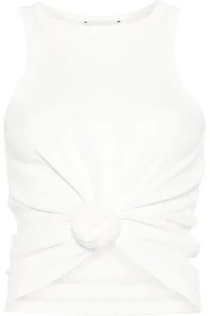 MAGDA BUTRYM Rose-appliqu?? tank top
