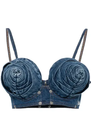 Jean Paul Gaultier Denim crop top