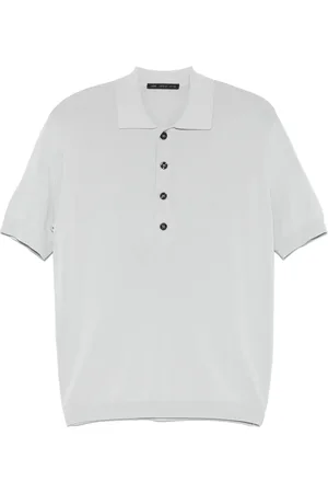 LOW BRAND Fine-knit polo shirt