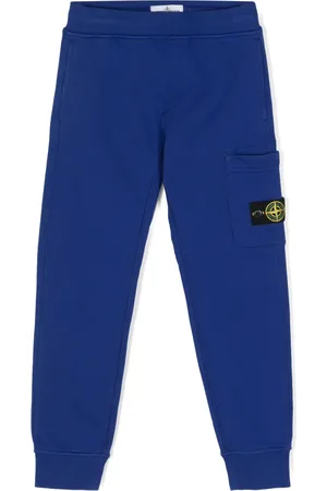 Stone Island Compass-badge cotton track pants