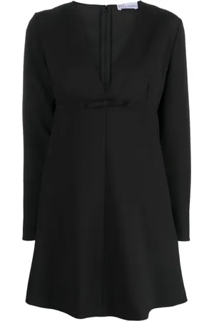 RED Valentino Bow-detail crepe minidress