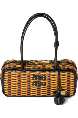 Miu Miu Beau woven-effect tote bag