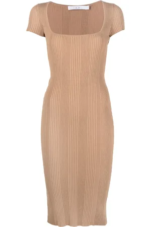 IRO Phebo square-neck knitted dress