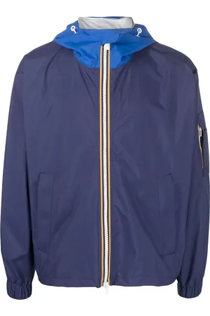 K-Way Drawstring-hood zip-up jacket