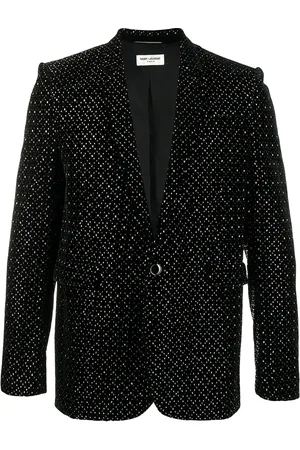 Saint Laurent Stud-embellished single-breasted blazer