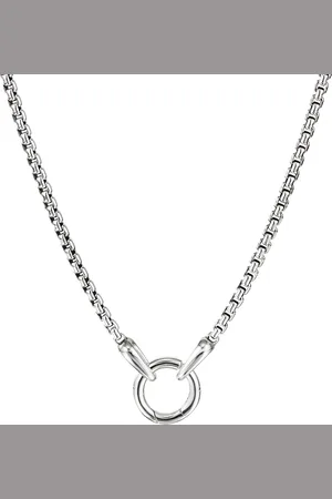 David Yurman Sterling Smooth Amulet Box Chain necklace (2.7mm)
