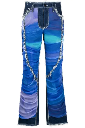 Paula Canovas Del Vas Tulle-panels straight-leg jeans
