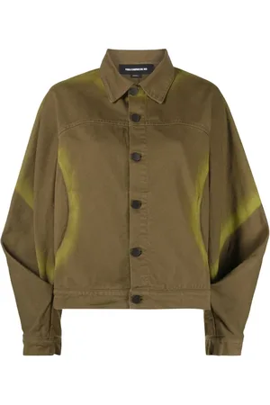 Paula Canovas Del Vas Spray-paint effect denim jacket