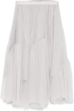 JNBY A-line flounce hem waist skirt