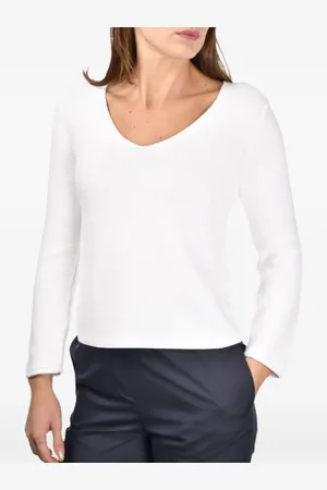 Gran Sasso V-neck long-sleeve top