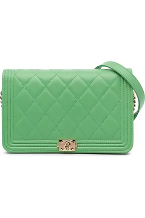 CHANEL 2019 Lambskin Boy Wallet On Chain crossbody bag