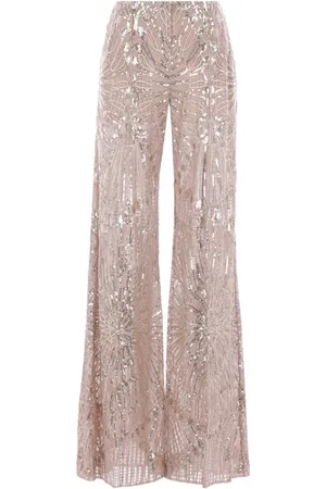 Elie saab Embroidered flared trousers