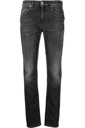 Roberto Cavalli Distressed-detail straight-leg jeans