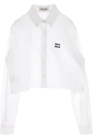 Miu Miu 2010s logo-embroidered shirt