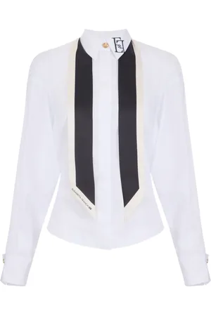 Elisabetta Franchi Scarf-detail poplin shirt