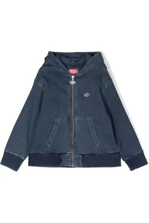 Diesel Logo-plaque denim hoodie