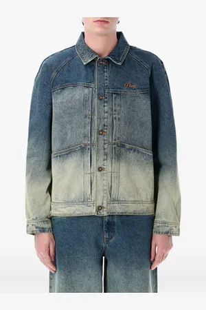 DIME Logo-embroidered denim jacket