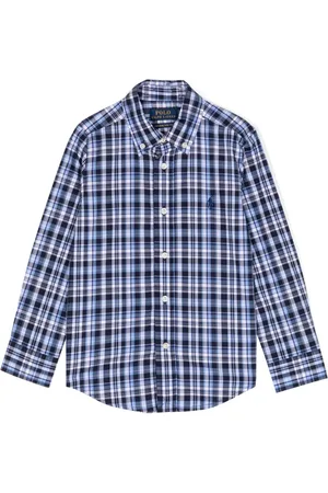 Ralph Lauren Embroidered-logo check-pattern shirt