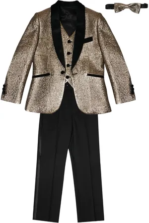 Romano Contrasting-trim suit (set of four)