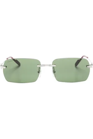 Cartier Rectangle-frame tinted-lenses sunglasses