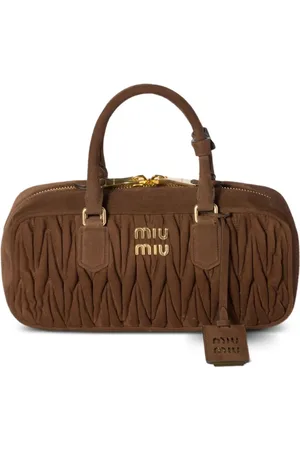 Miu Miu Arcadie puffed leather bowling bag