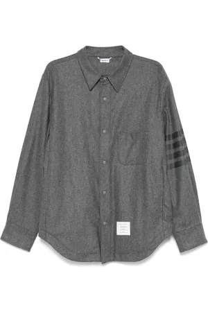 Thom Browne Logo-patch shirt jacket