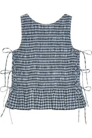 Ganni Checkered top