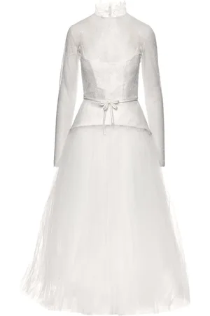Ana Radu Lace-bodice tulle-skirt dress
