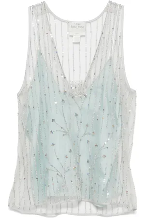 FORTE FORTE Bead-embellished top