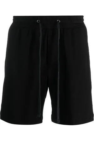 James Perse Mélange-effect cotton track shorts