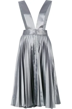 Comme des Garçons Pleated metallic skirt