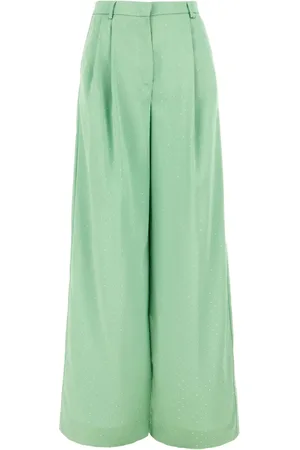POST SCRIPTUM Crystal-embellished wide-leg trousers