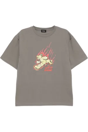 We11 Done Run Flame Teddy Print T-shirt