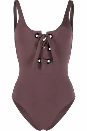 ERES Cleodore lace-front swimsuit