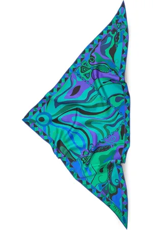 Puccini Marmo-patterned silk scarf