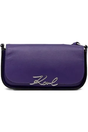 Karl Lagerfeld K/Signature satin-effect crossbody bag
