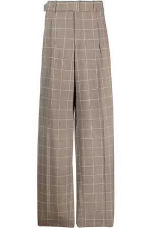 Etudes Windowpane-print wide-leg trousers