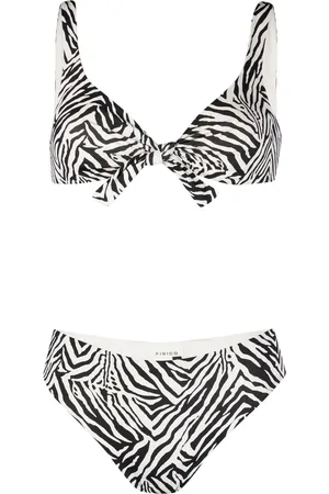 FISICO Reversible zebra-print high-rise bikini