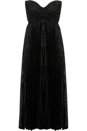 MARIA LUCIA HOHAN Metallic-threading midi dress