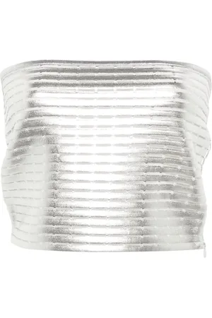 GENNY Laminated cropped top