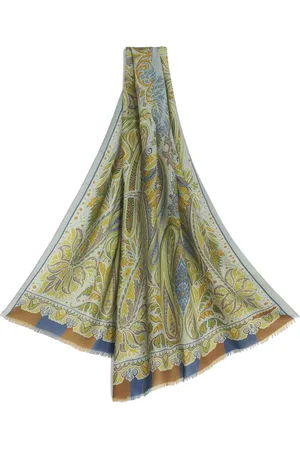 Etro Paisley-print frayed-trim scarf