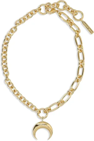 Marine Serre Regenerated moon necklace