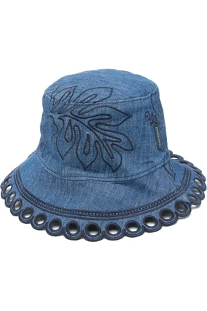 ZIMMERMANN Embroidered denim bucket hat